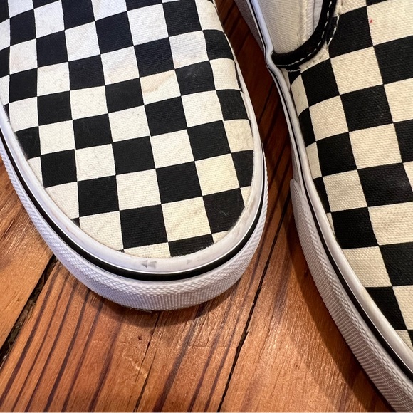Vans Black and White Checkerboard Slip-Ons - Picture 3 of 6